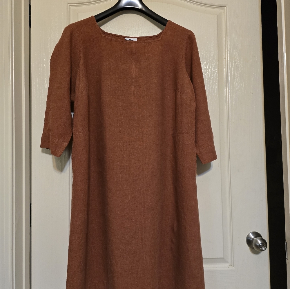 Rust Linen Dress -- J. Jill XL (Fits Like 2X)